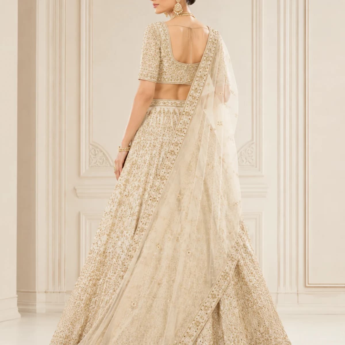 Noor-e-Ivory Gold Bridal Lehenga — view 2