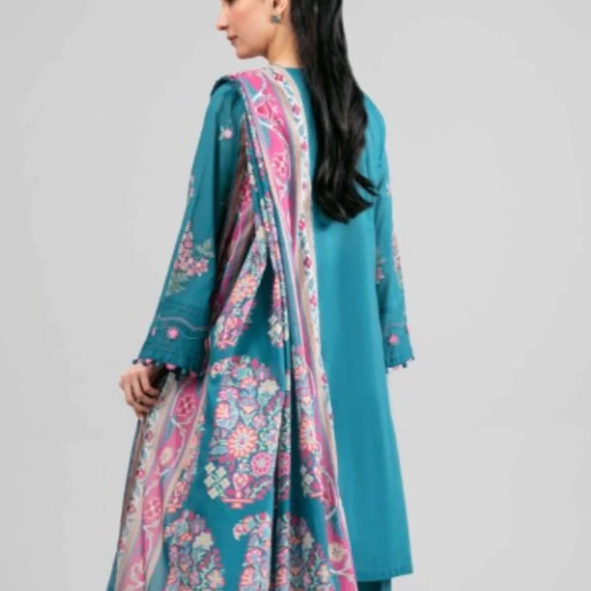 3 Piece - Digital Printed Embroidered Suit — view 3